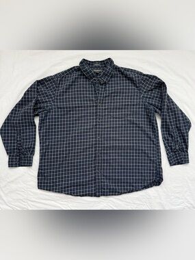 Eddie Bauer Plaid Long Sleeve Button Down Shirt Relaxed Fit Men 2XL